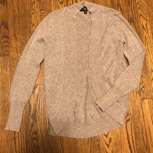 Mossimo Tan and Gold Metallic Knit Cardigan